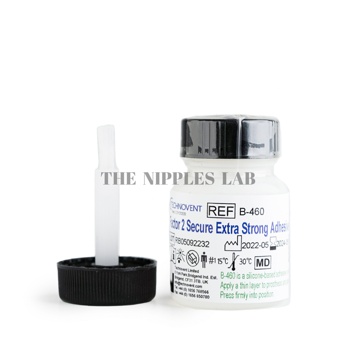 Adhésif médical B-460 · Fixation longue tenue prothèses mamelonnaires · 30 ml